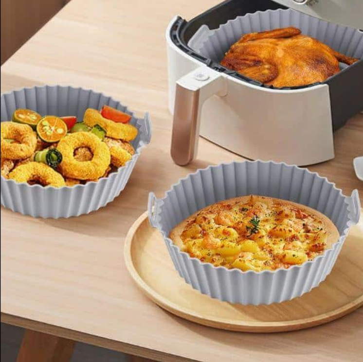 6 Piece Silicone Air Fryer Liner Set lifestyle shot