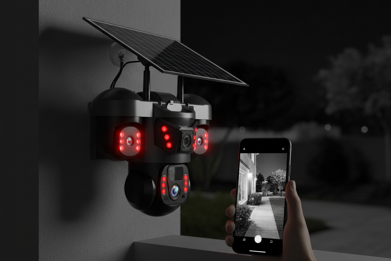 4G Solar Outdoor Security Camera - night vision